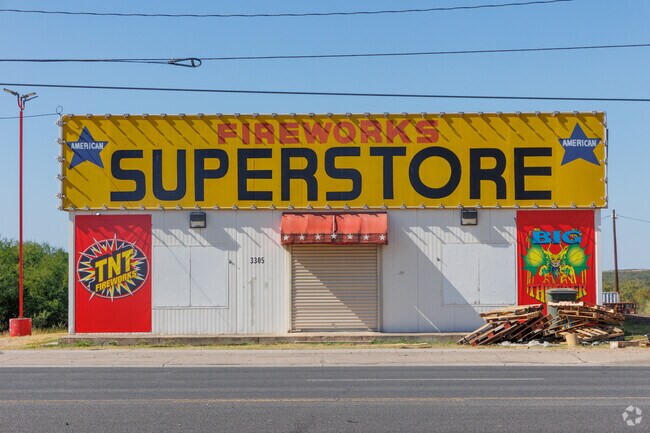 You know you're in a Texas town like Deer Run when you see a massive fireworks store.