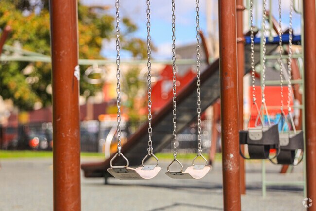 Children can enjoy the swings at Crompton Park in South Worcester.