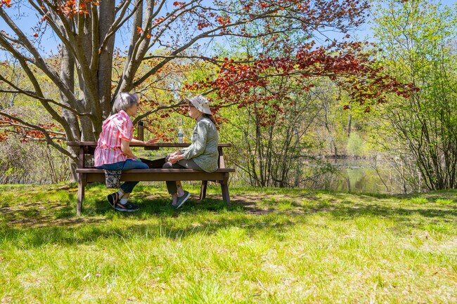 Sit and enjoy lunch at one of the picnic tables at Beaver Brook Reservation in Waverley Square.