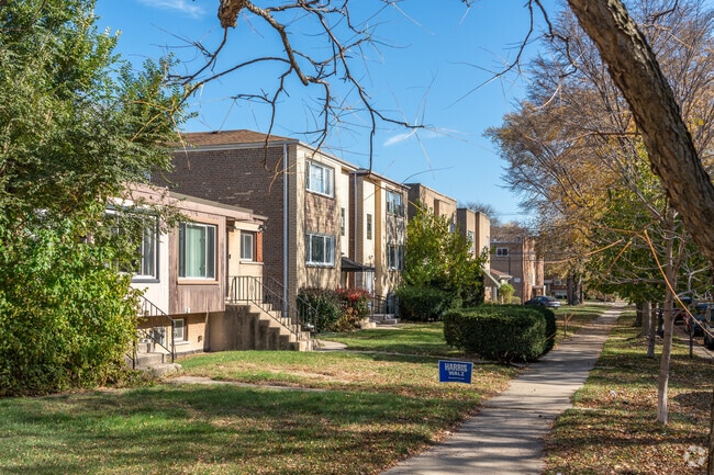 Single family homes are mixed in with condo buildings in the Howard Street neighborhood.