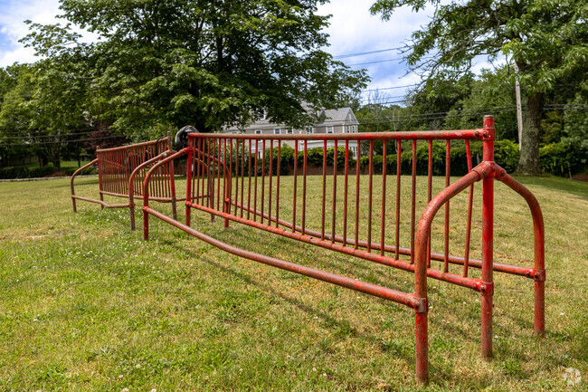 Students can lock up their bikes before class at Deer Hill School in Cohasset.