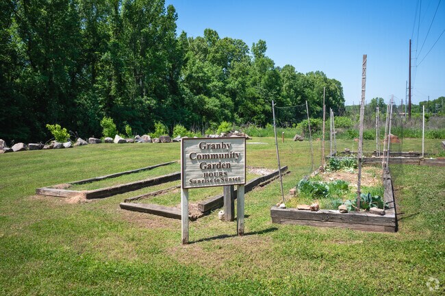 Granby Park features a community garden for locals to test out their green thumbs.