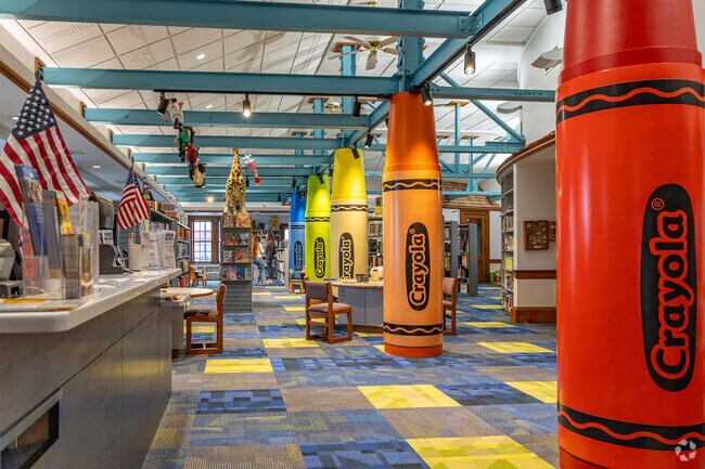 The Greensburg-Hempfield Area Library has a creative and colorful children's section.