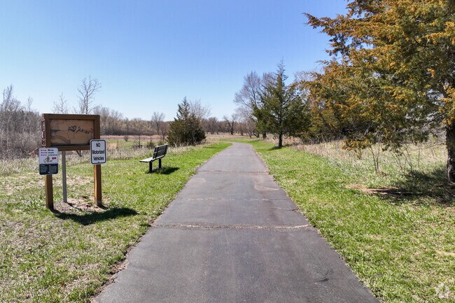 Miles of paved paths in Kelsey Round Lake Park in Andover.