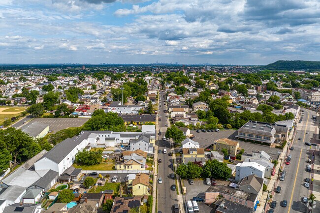 Downtown Haledon offers scenic views extending toward New York City.
