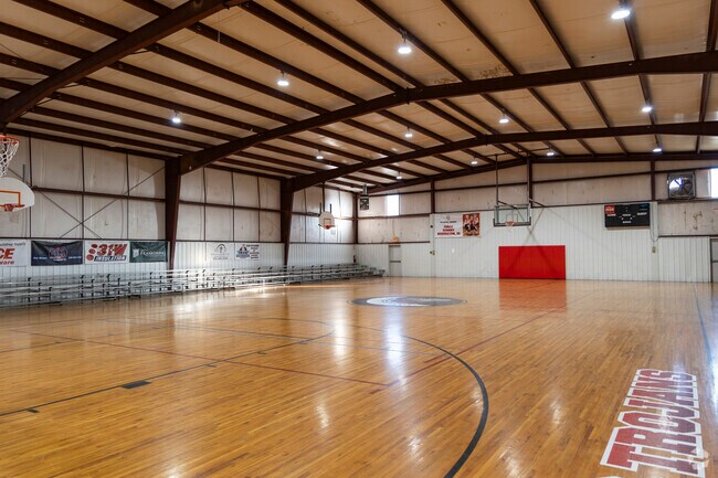 Interior of the Harold Harbin Gym at the Billy Hunter Rec Park in Hazel Green Alabama.