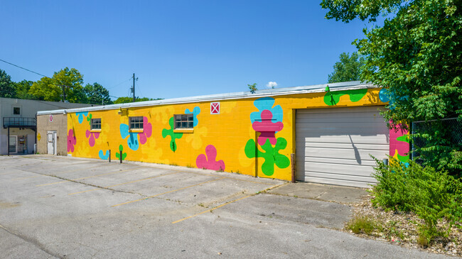 The Graham School has many vibrant murals painted on the exterior of the school.