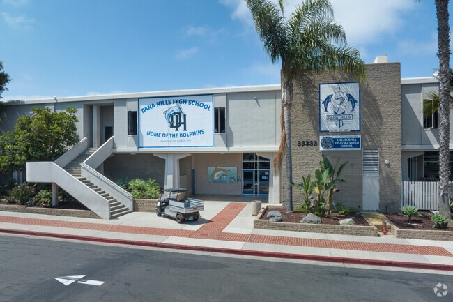 Dana Hills High School is a highly-rated school with a challenging curriculum to prepare students for advanced learning.