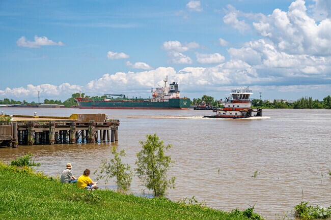 The Fly in Audubon Park is a great place to relax and watch the Mississippi River boat traffic.