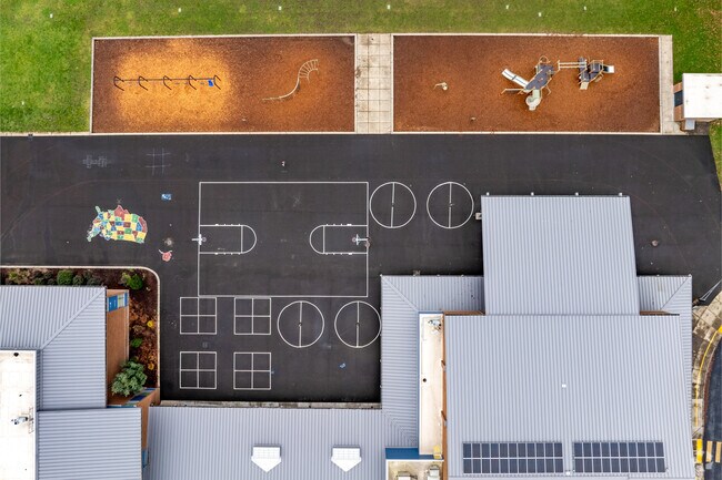The black top is marked for the favorite games at Crestline Elementary School in Vancouver, WA.
