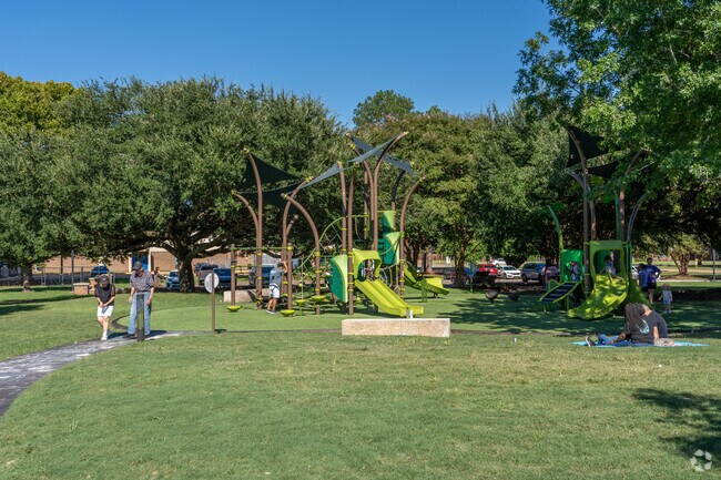 Compton Park has great playgrounds for the young residents.