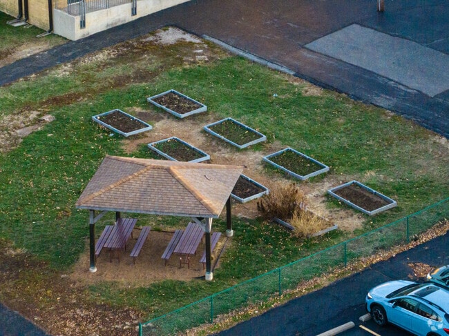 Hudson Elementary School has a playground to let the kids burn off some energy.