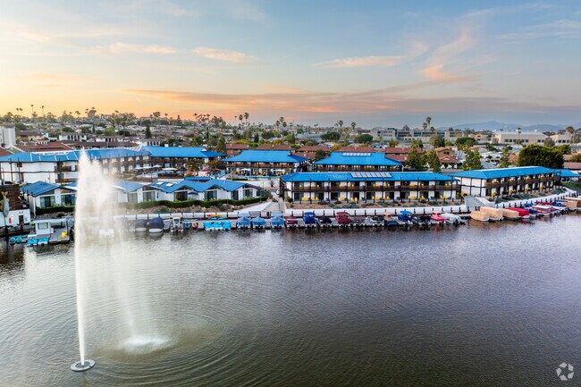 The fountain at Lake San Marcos is an iconic landmark for the area.