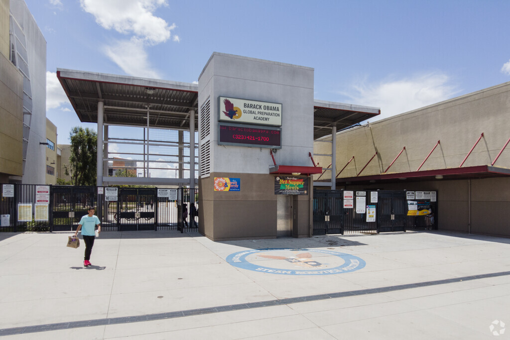 The entrance to Barack Obama Global Preparation Academy.
