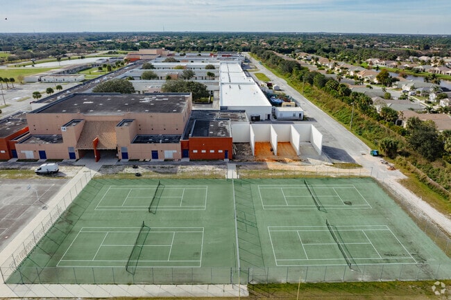 St. Lucie West Centennial High School has athletic courts for students.