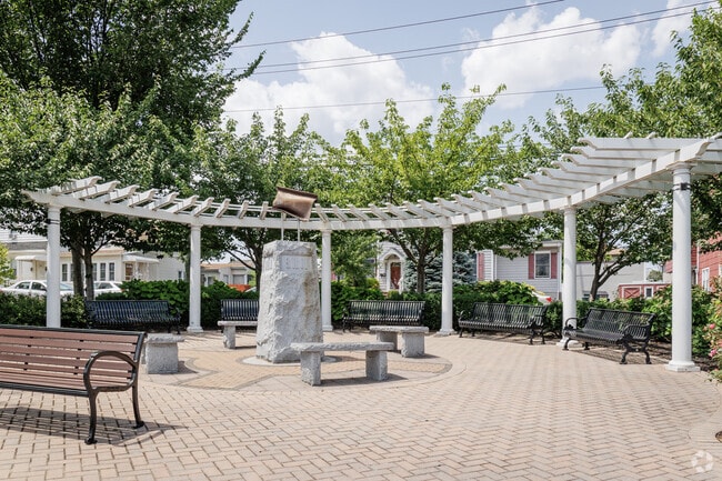 Residents can visit the 9/11 Memorial at the Village Green in Carlstadt, NJ .