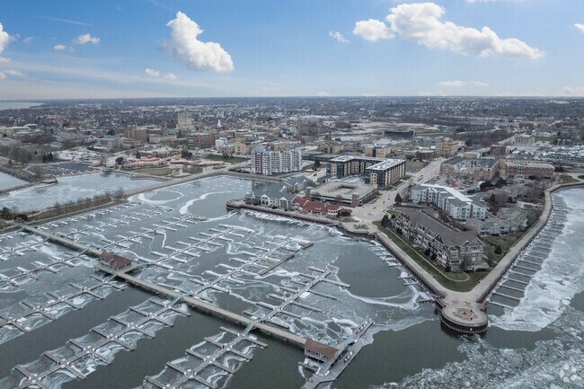 Racine's downtown features historic architecture and waterfront views.