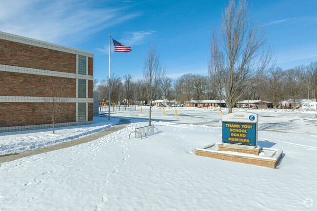 Cromie Elementary School sign.