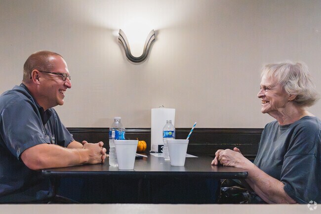 This son takes his mom to Lima's Finest Foods every week for lunch.