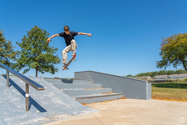 Grab your board and catch some air at the Huffman Park skate park in West Dundee.