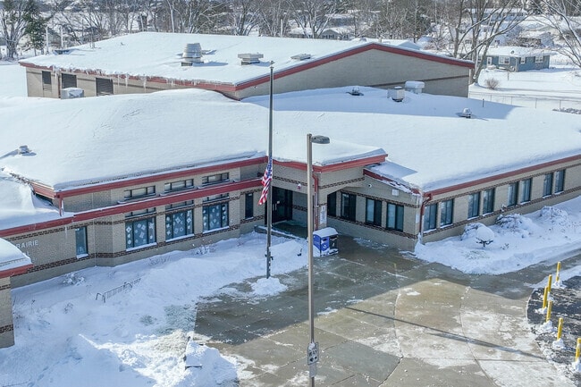 Here is the main entrance to Fox Prairie Elementary School.
