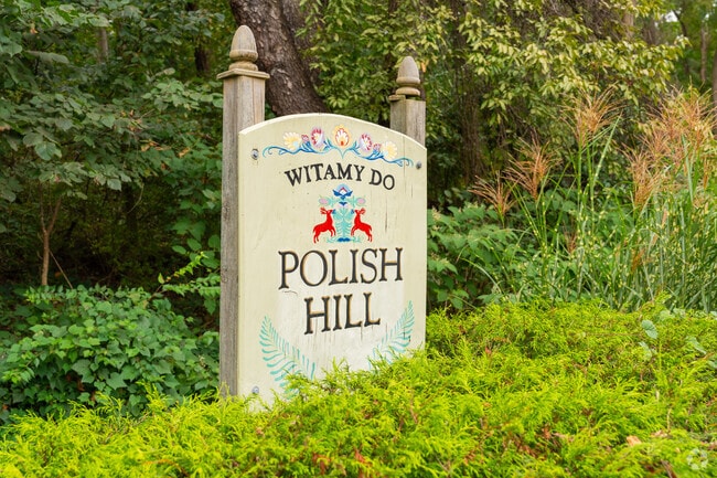 Polish Hill in Pittsburgh reflects the neighborhood's Polish roots.