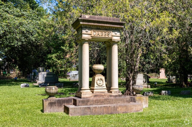 You can explore the historical head stones at the Oaklawn Cemetery.