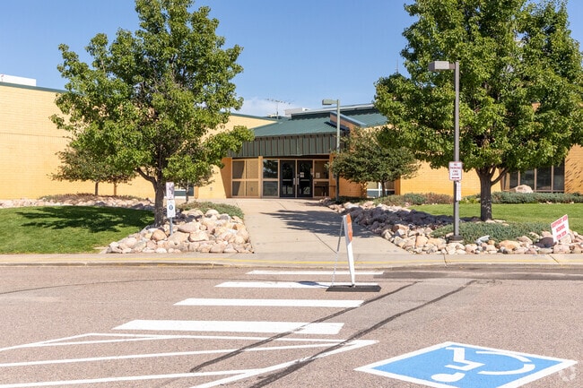 Franktown Elementary School in South Douglas County has a conveniently placed crosswalk.
