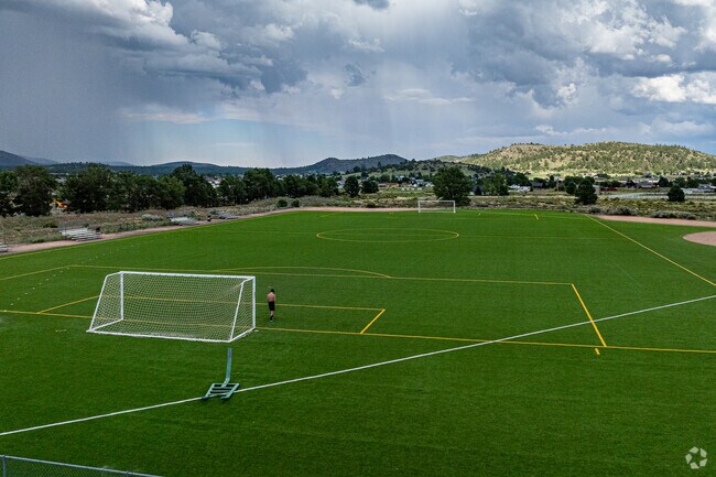 There is a state of the art athletics field at Peaks View County Park in Flagstaff.