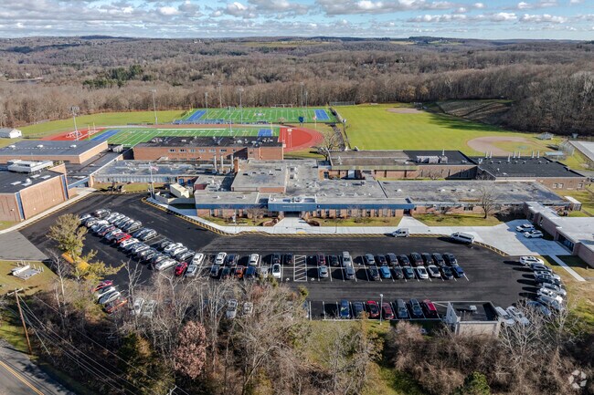Brookfield High School at 45 Long Meadow Hill Road in Brookfield, CT.