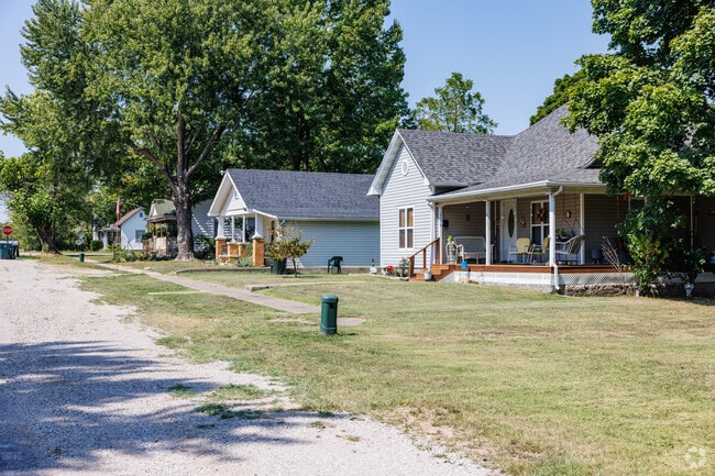 Smaller front yards are common near Aurora’s city center.