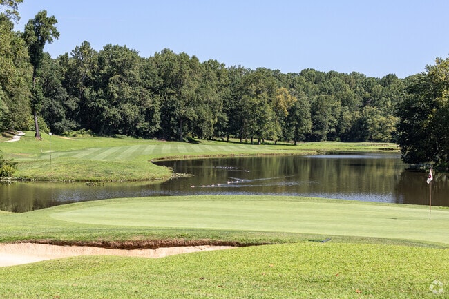 While playing 18 holes at the Country Club at Woodmore, be sure to take in the spectacular view.