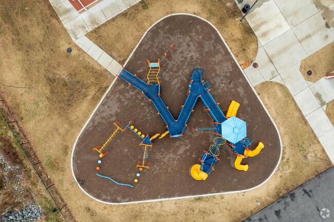 An aerial view of the playground at Cardinal Elementary School.