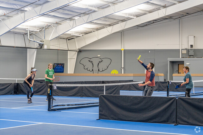 Head to Jumbo's Pickleball on a rainy day in the Triple Creek neighborhood.