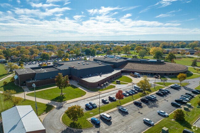 Westmont High School offers a sprawling campus when viewed from above.