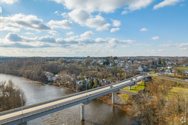 The Hokendauqua Bridge crosses the Lehigh River and connects the community to Catasauqua.
