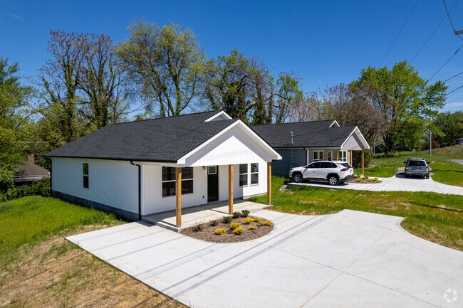 Newly developed shotgun-style homes line Beaumont's streets.