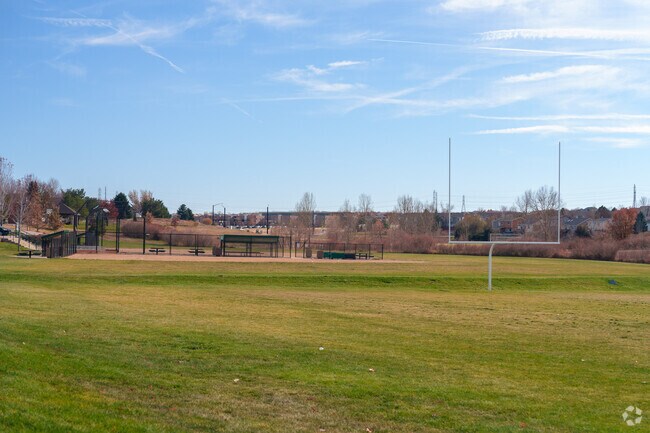 Spring Creek Park has three baseball diamonds and a football field.
