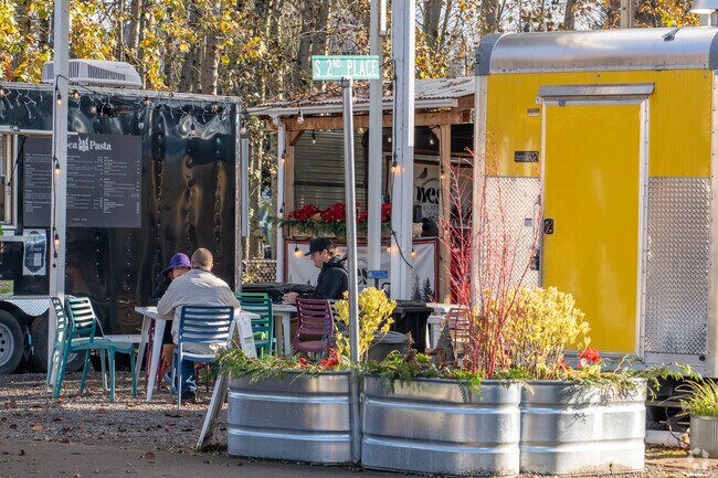 Historic downtown Ridgefield has local eateries and specialty shops