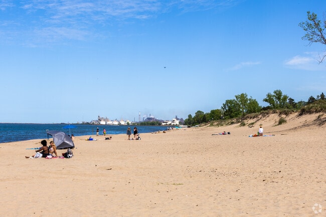 Indiana Dunes National Park features expansive beaches near Gary, IN.