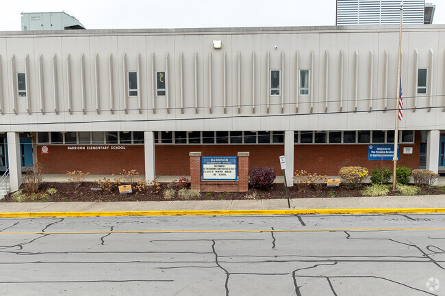 The student population of Harrison Elementary School is 190 and the school serves K-5.