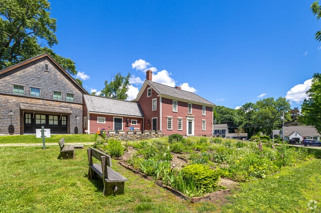 The historic Monroe Tavern is a local landmark in this Lexington, MA neighborhood.