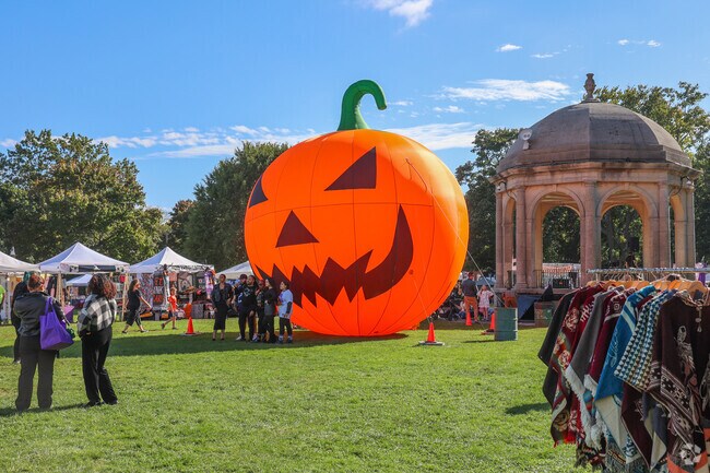 The Point residents head to the nearby Haunted Happenings Marketplace on the weekends in Salem Common.
