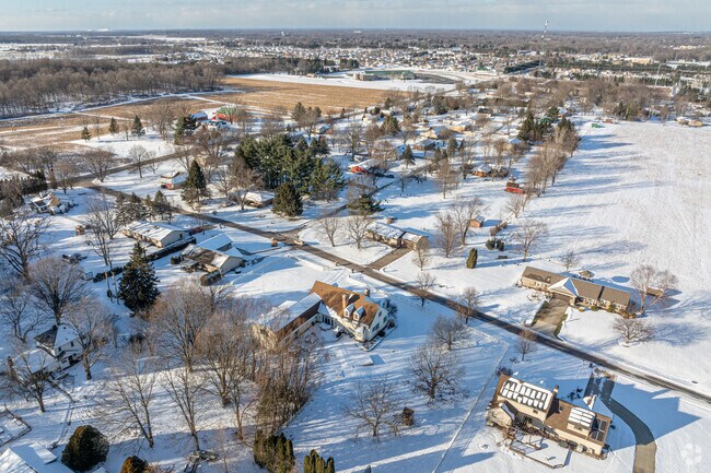 Goshen has homes with expansive properties in rural areas.