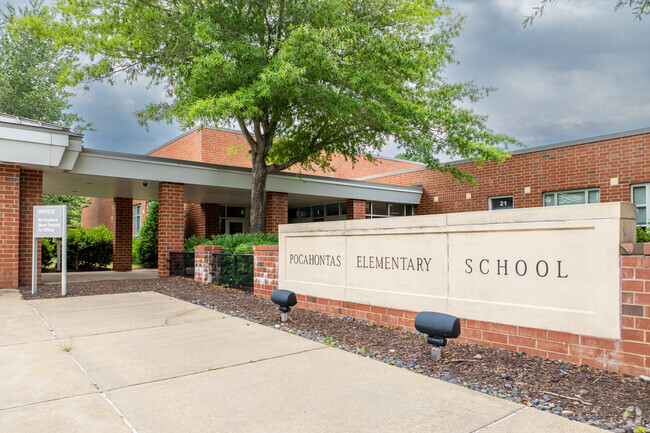 Entrance to Pocahontas Elementary School.
