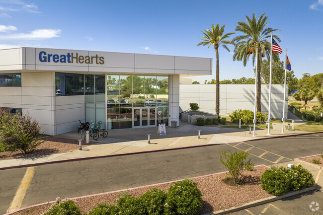Children living nearby can ride their bike to Great Hearts Academies in Phoenix.