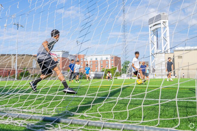 Break a sweat at Highland Park while you play soccer with your friends in Chelsea.