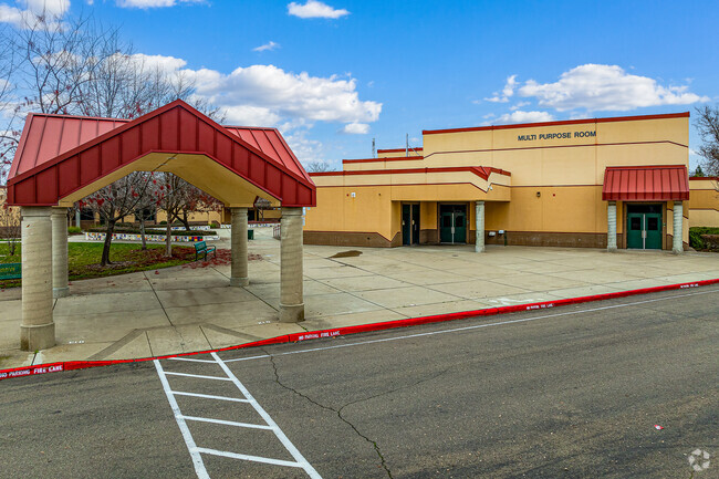 Fun events are held inside the Olive Grove Elementary School multipurpose toom.
