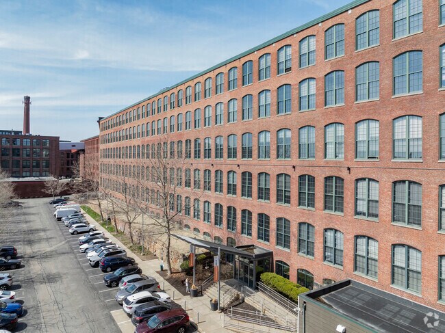Near North Common, these condos blend convenience with Lawrence's industrial past.