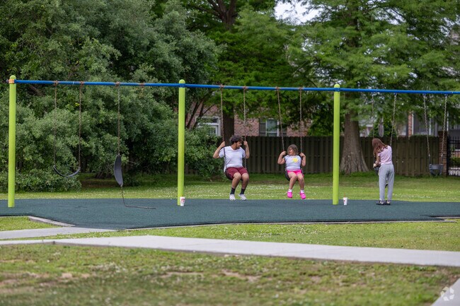 Summerfield Park offers a large green space with two playgrounds, a swing set and a disc golf course near West End.